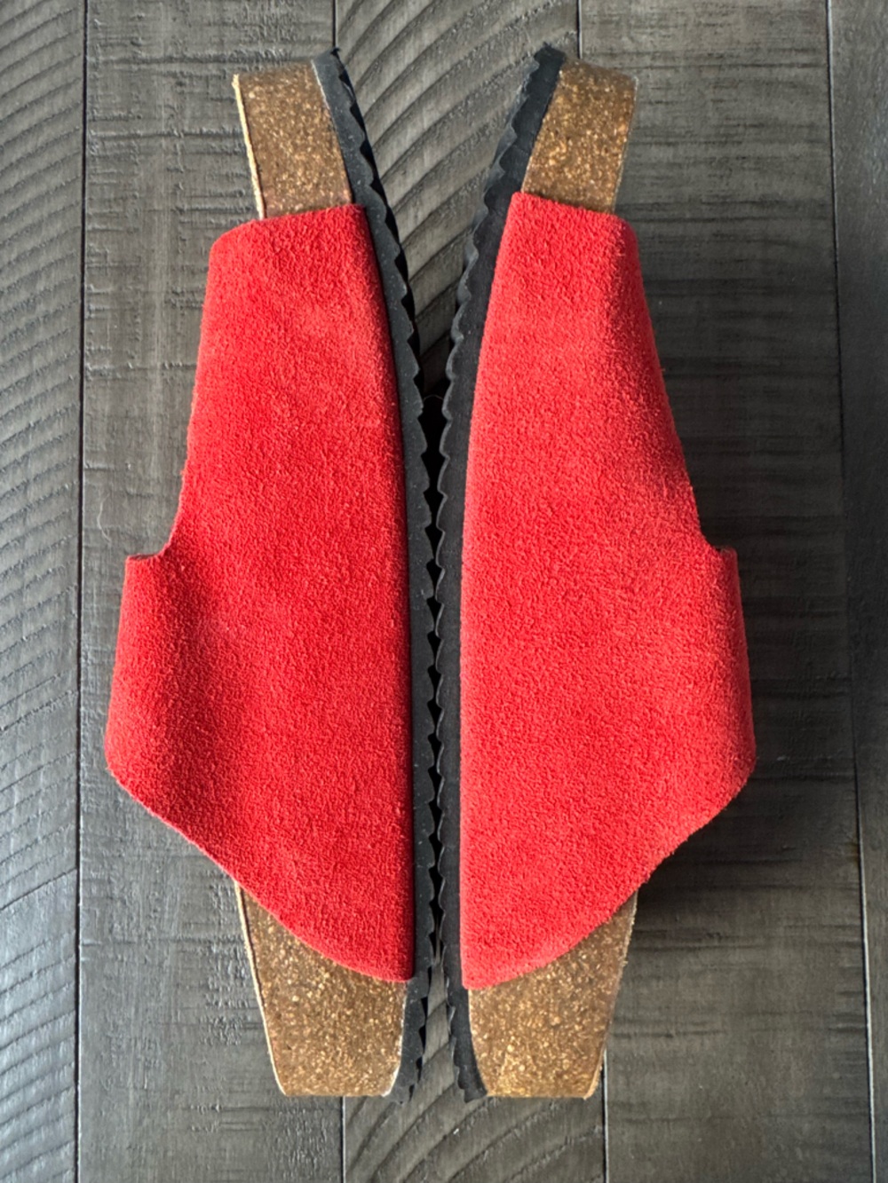 Plakton - Made in Spain Adjustable Cork Slide Suede Sandals Women's Size 38 (7) - Picture 11 of 16